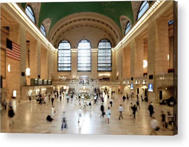 People Acrylic Print featuring the photograph Grand Central Station Interior by Zxvisual