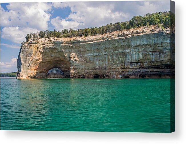 pictured Rocks National Lakeshore grand Portal footsore Fotography gary Mccormick  Lake Superior Michigan Acrylic Print featuring the photograph Grand Portal by Gary McCormick