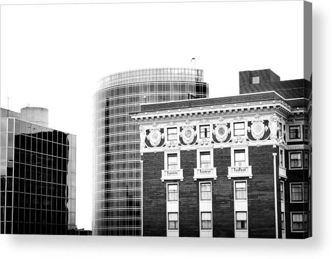 City Acrylic Print featuring the photograph Grand Rapids 15 Black and White by Scott Hovind