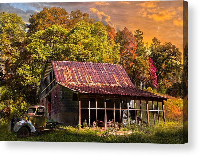 1940s Acrylic Print featuring the photograph Grandpa's Old Truck by Debra and Dave Vanderlaan