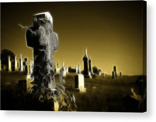 Graveyard Acrylic Print featuring the photograph Graveyard 4730 by Timothy Bischoff