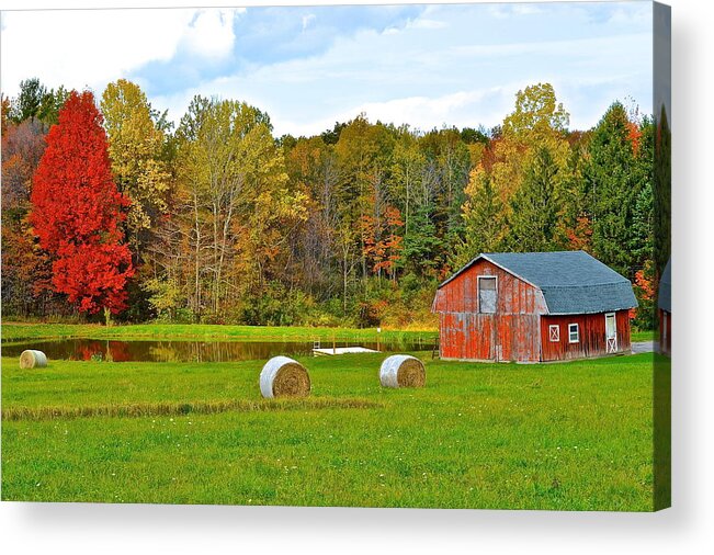 Green Acrylic Print featuring the photograph Green Acres by Frozen in Time Fine Art Photography
