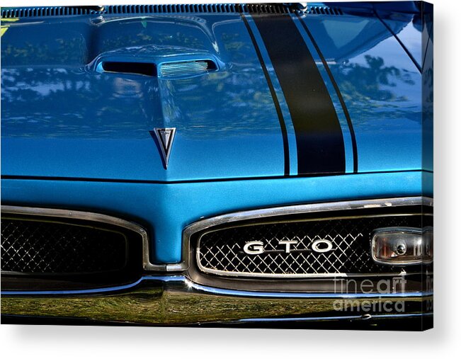  Acrylic Print featuring the photograph GTO in Blue by Dean Ferreira