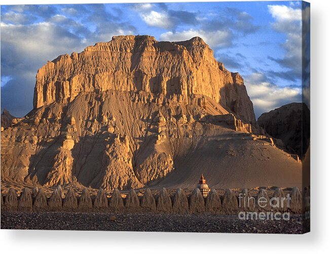 Asia Acrylic Print featuring the photograph Guge Style Chortens Tibet by Craig Lovell