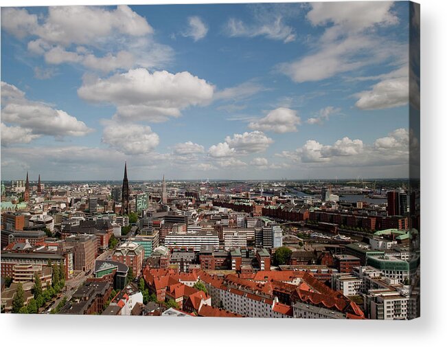 Block Shape Acrylic Print featuring the photograph Hamburg Cityscape by Thomas Winz