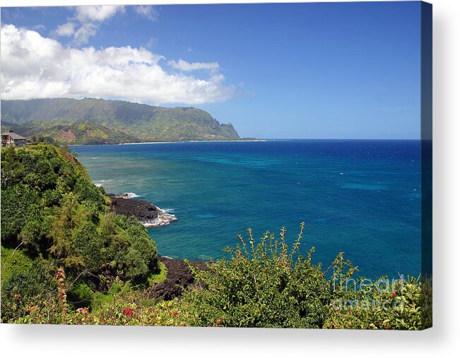 Scenic Acrylic Print featuring the photograph Hanalei Bay by Bob Hislop