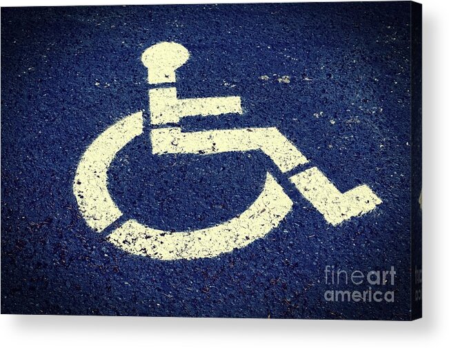 Disabled Acrylic Print featuring the photograph Handicapped Parking Space by Tikvah's Hope