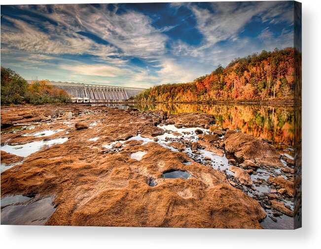 Dam Acrylic Print featuring the photograph Hartwell Dam by Brent Craft