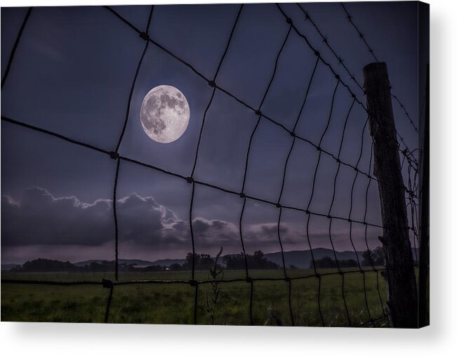 Harvest Moon Acrylic Print featuring the photograph Harvest Moon by Jaki Miller
