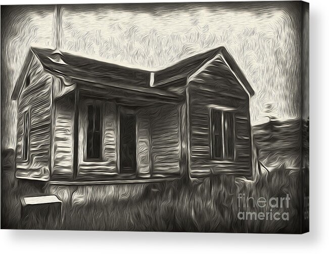 Haunted Shack Acrylic Print featuring the painting Haunted Shack - 02 by Gregory Dyer