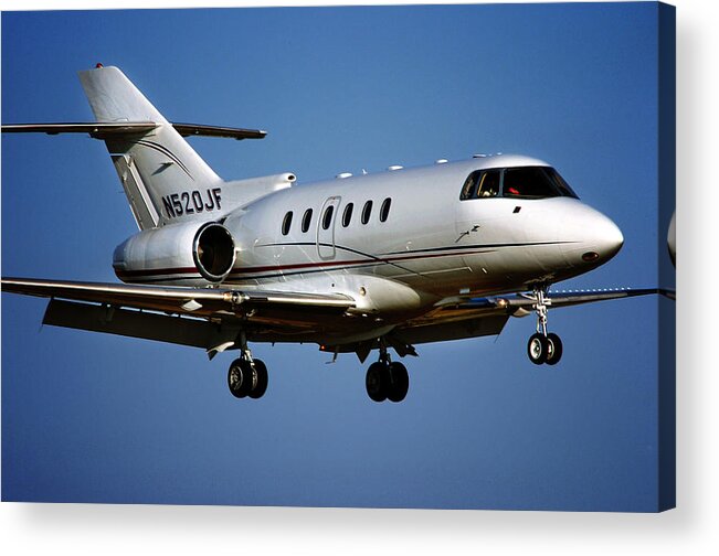 James David Phenicie Acrylic Print featuring the photograph Hawker 800XP by James David Phenicie