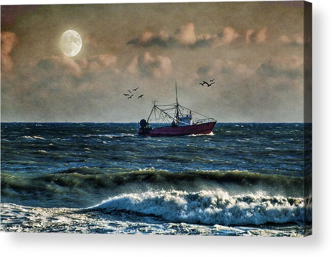 Fishing Acrylic Print featuring the photograph Heading Out by Cathy Kovarik