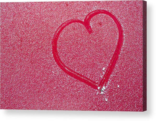 Heart Acrylic Print featuring the photograph Heart In Snow by Andreas Berthold