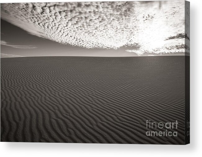 White Sands Acrylic Print featuring the photograph Heaven and Earth by Sherry Davis