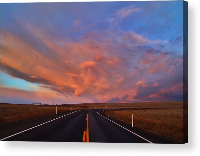 Sunrise Acrylic Print featuring the photograph Heavenly clouds by Lynn Hopwood