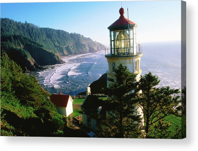 Shadow Acrylic Print featuring the photograph Heceta Head Lighthouse by John Elk