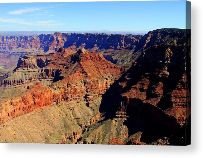 Grand Canyon Acrylic Print featuring the photograph Helicopter over the Grand Canyon by Michael Hope