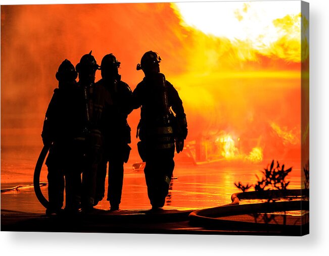 Extinguish Acrylic Print featuring the photograph Hell is for Hero's by Sennie Pierson