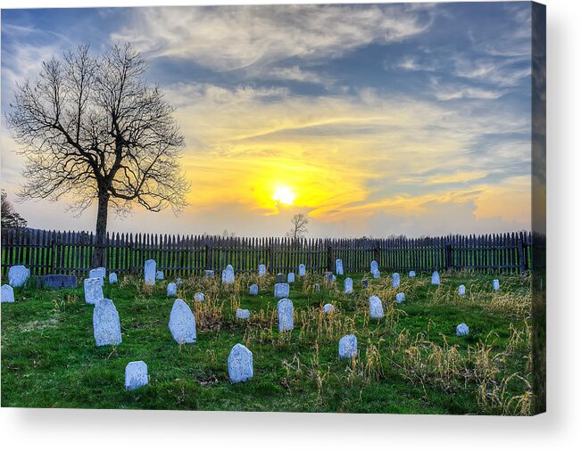 Hensley Settlement Acrylic Print featuring the photograph Hensley's cemetary by Anthony Heflin