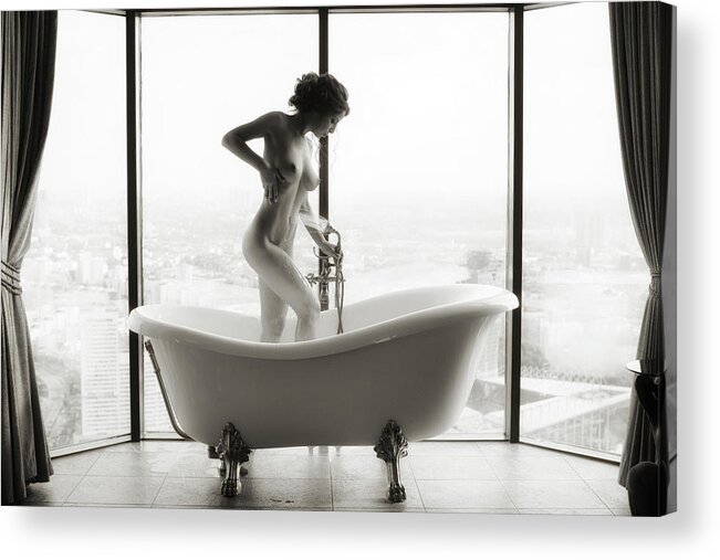 Fine Art Nude Acrylic Print featuring the photograph Highbath by Georgy Goryunov