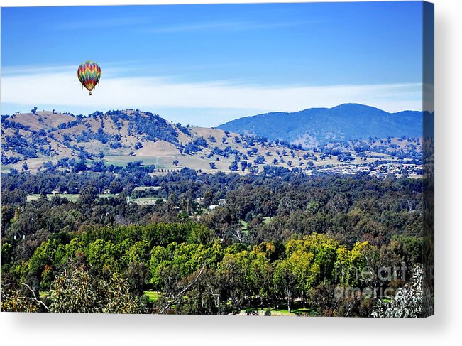 Photography Acrylic Print featuring the photograph Hills Surrounding Albury by Kaye Menner