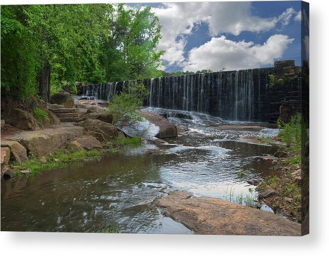 Wright Acrylic Print featuring the photograph Historic Yates Mill Dam - Raleigh N C by Paulette B Wright