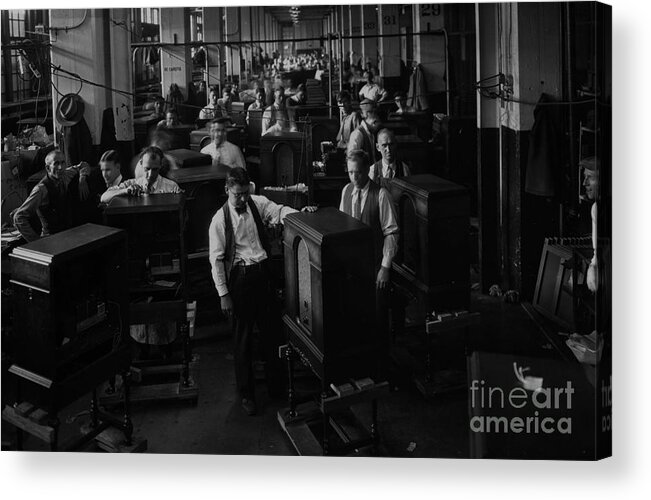 History Acrylic Print featuring the photograph History 20st century person black-and-white art 513 by Boon Mee