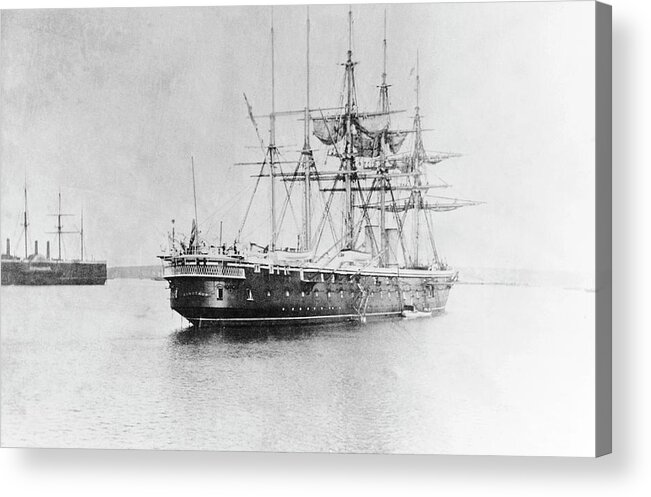 1800s Acrylic Print featuring the photograph Hms Minotaur by Us Navy/science Photo Library