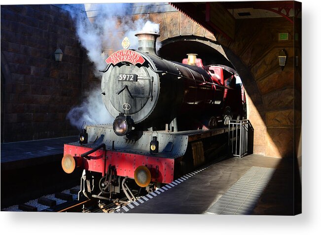 Hogwarts Express Train Acrylic Print featuring the photograph The Hogwarts Express is here by David Lee Thompson
