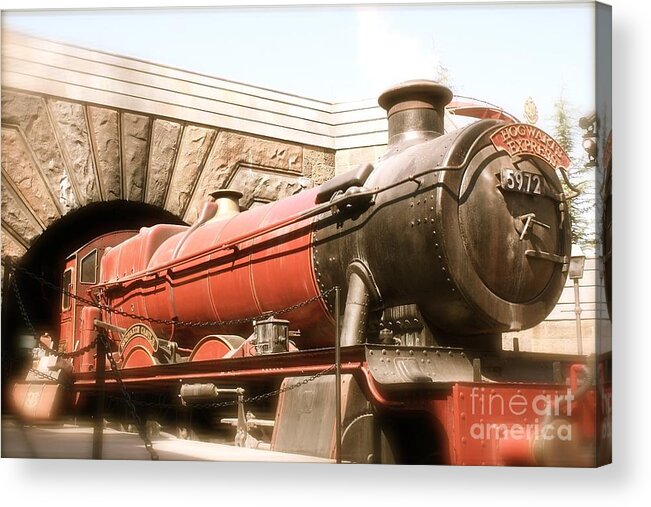Harry Potter Acrylic Print featuring the photograph Hogwarts Express Train 1 Faded Photo by Shelley Overton