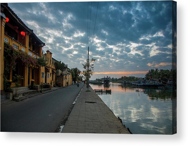 Tranquility Acrylic Print featuring the photograph Hoi An At Dawn by Arnaud Foucard