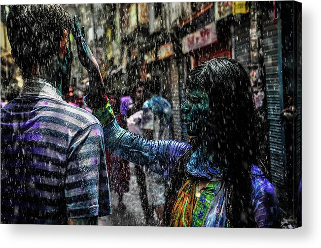 Festival Acrylic Print featuring the photograph Holi Festival Of Color by M Ponir Hossain