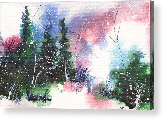 Solstice Acrylic Print featuring the painting Holiday Card 25 by Nelson Ruger