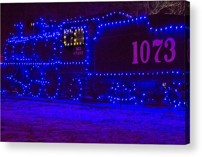 Steven Bateson Acrylic Print featuring the photograph Holiday Express Train by Steven Bateson