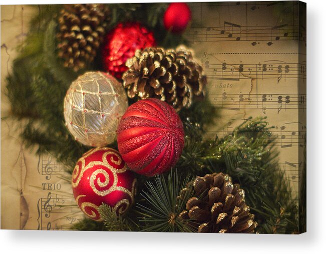 Wreath Acrylic Print featuring the photograph Holiday Music by Rebecca Cozart