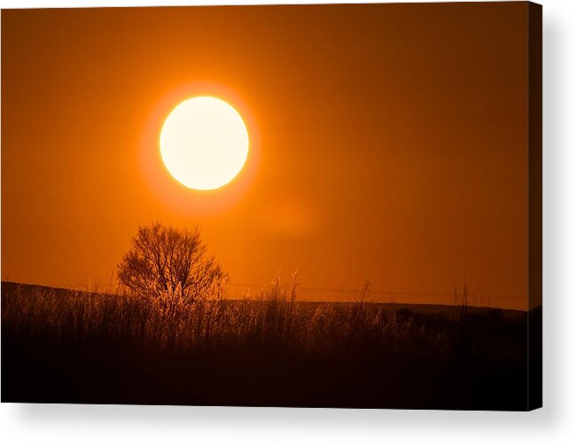  Acrylic Print featuring the photograph Hollister Idaho Spring Sunset by Michael W Rogers