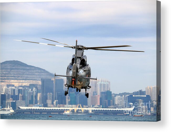 Hong Kong Acrylic Print featuring the photograph Hong Kong Government Flying Service by Charline Xia