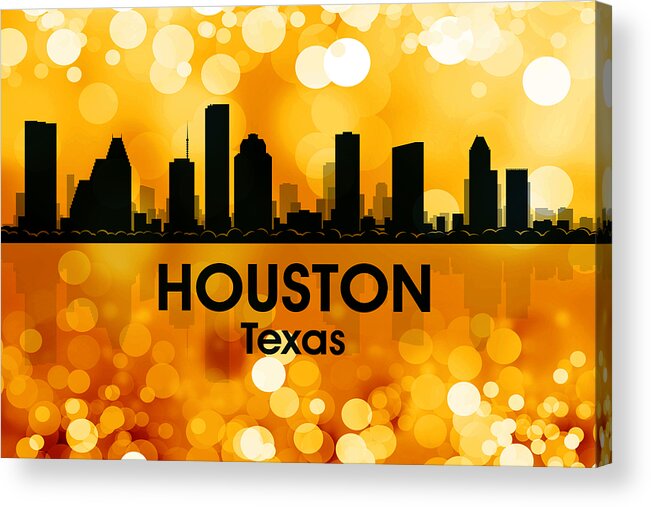 Houston Acrylic Print featuring the mixed media Houston TX 3 by Angelina Tamez