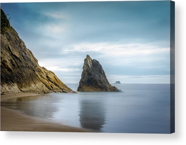 Carrie Cole Acrylic Print featuring the photograph Hug Point State Park by Carrie Cole
