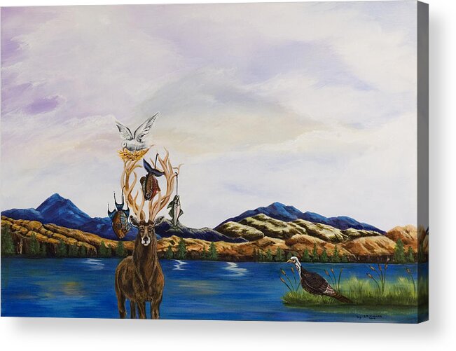 Susan Culver Fine Art Prints Acrylic Print featuring the painting Hunters Karma by Susan Culver