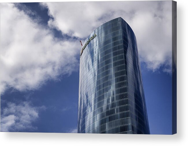 Iberdrola Acrylic Print featuring the photograph Iberdrola Tower by Pablo Lopez