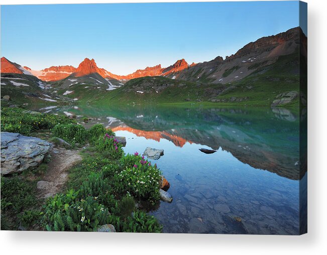 Colorado Acrylic Print featuring the photograph Ice Lake Sunrise by Alan Vance Ley