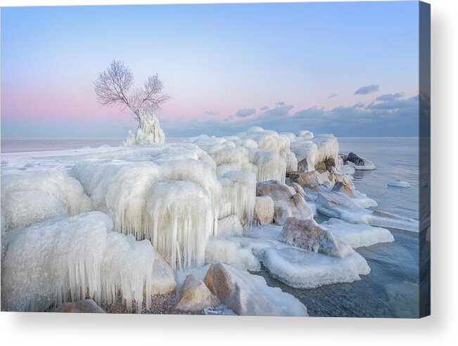 Ice Acrylic Print featuring the photograph Ice Wonderland by Larry Deng