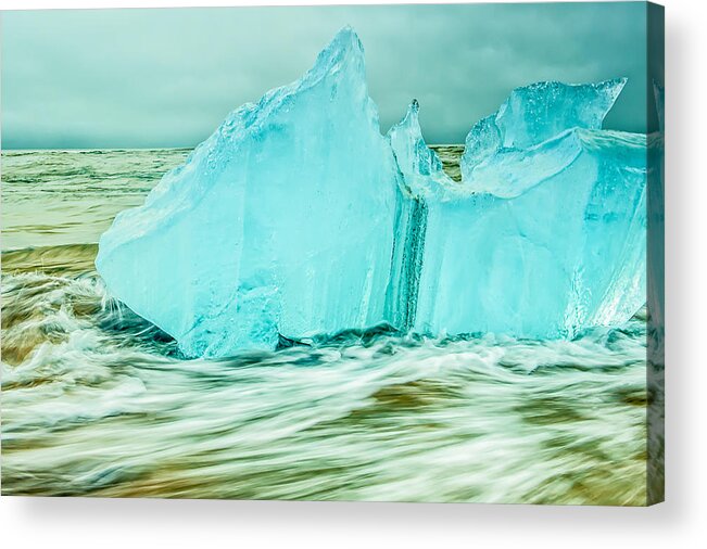 Iceberg Acrylic Print featuring the photograph Iceberg flow by Greg Wyatt