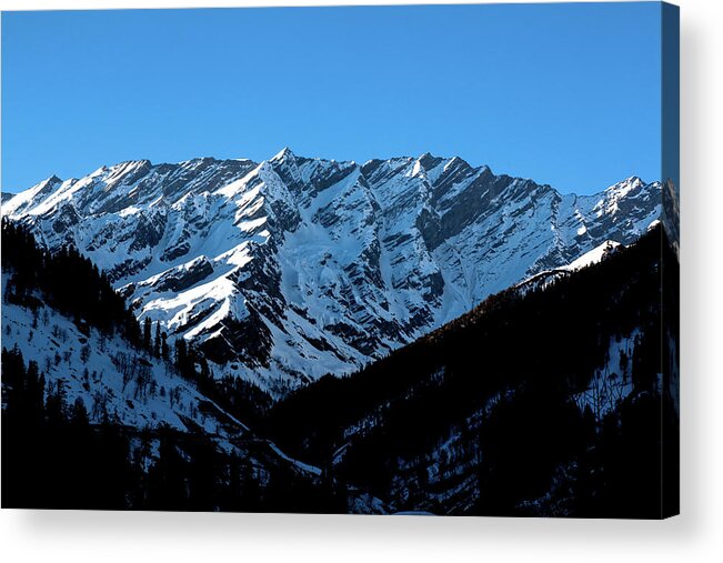 Tranquility Acrylic Print featuring the photograph Icy Mountains, Shima Manali, India by Nishanth Jois