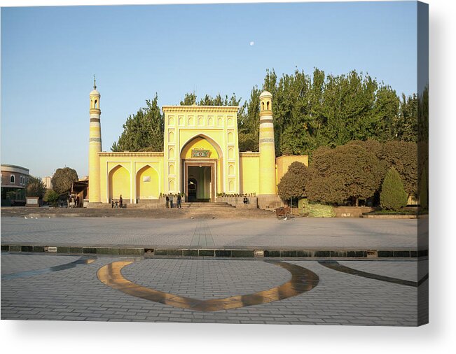 Arch Acrylic Print featuring the photograph Id Kah Mosque In Kashgar, Xinjiang by Matteo Colombo