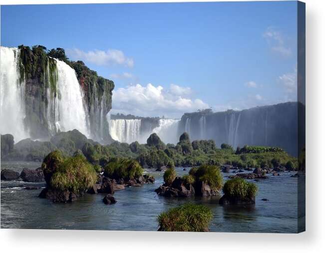 South America Acrylic Print featuring the photograph Igaussu Falls by Slholmes Photography