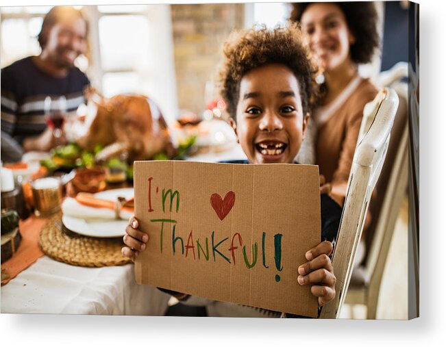 Event Acrylic Print featuring the photograph I'm thankful for this Thanksgiving day! by Skynesher