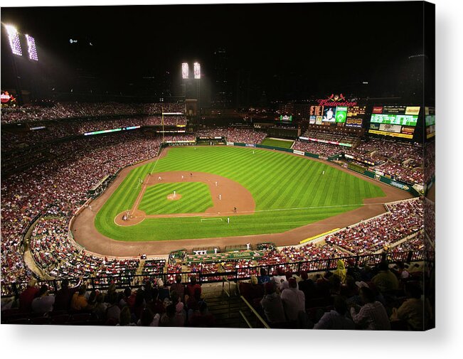 Photography Acrylic Print featuring the photograph In A Night Game And A Light Rain Mist by Panoramic Images