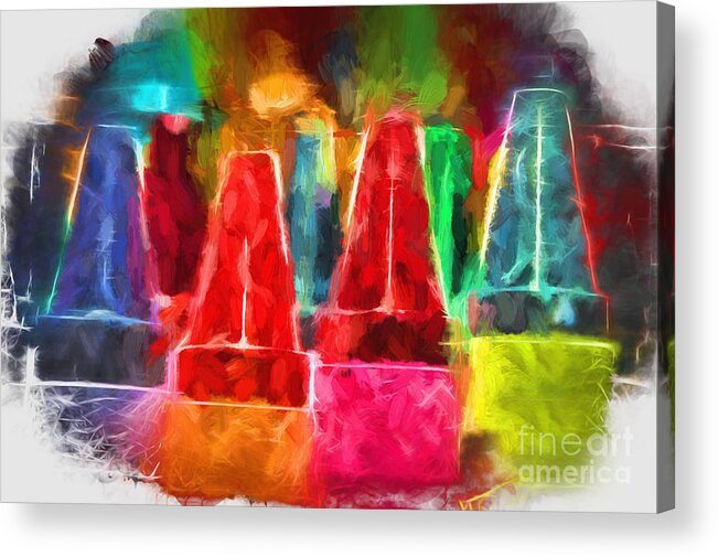 Crayon Art Acrylic Print featuring the digital art In Honor of Crayons by Margie Chapman